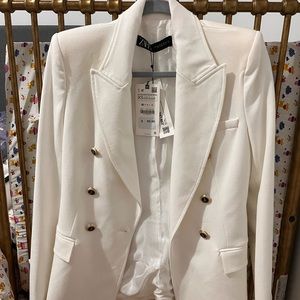 Zara White Blazer XS